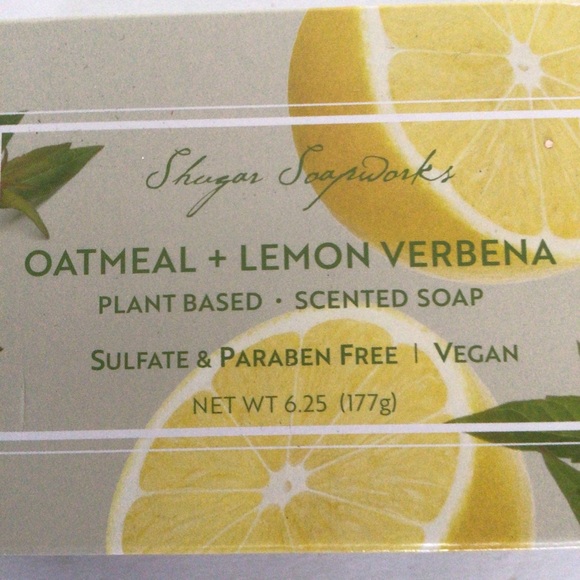 SHUGAR SOAPWORKS OATMEAL AND LEMON VERBENNA BAR SOAP NWT - Picture 2 of 7